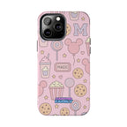 Capymo Family Kawaii Magic Snack Phone Case – Pastel Candy, Popcorn & Cookie Pattern Cover