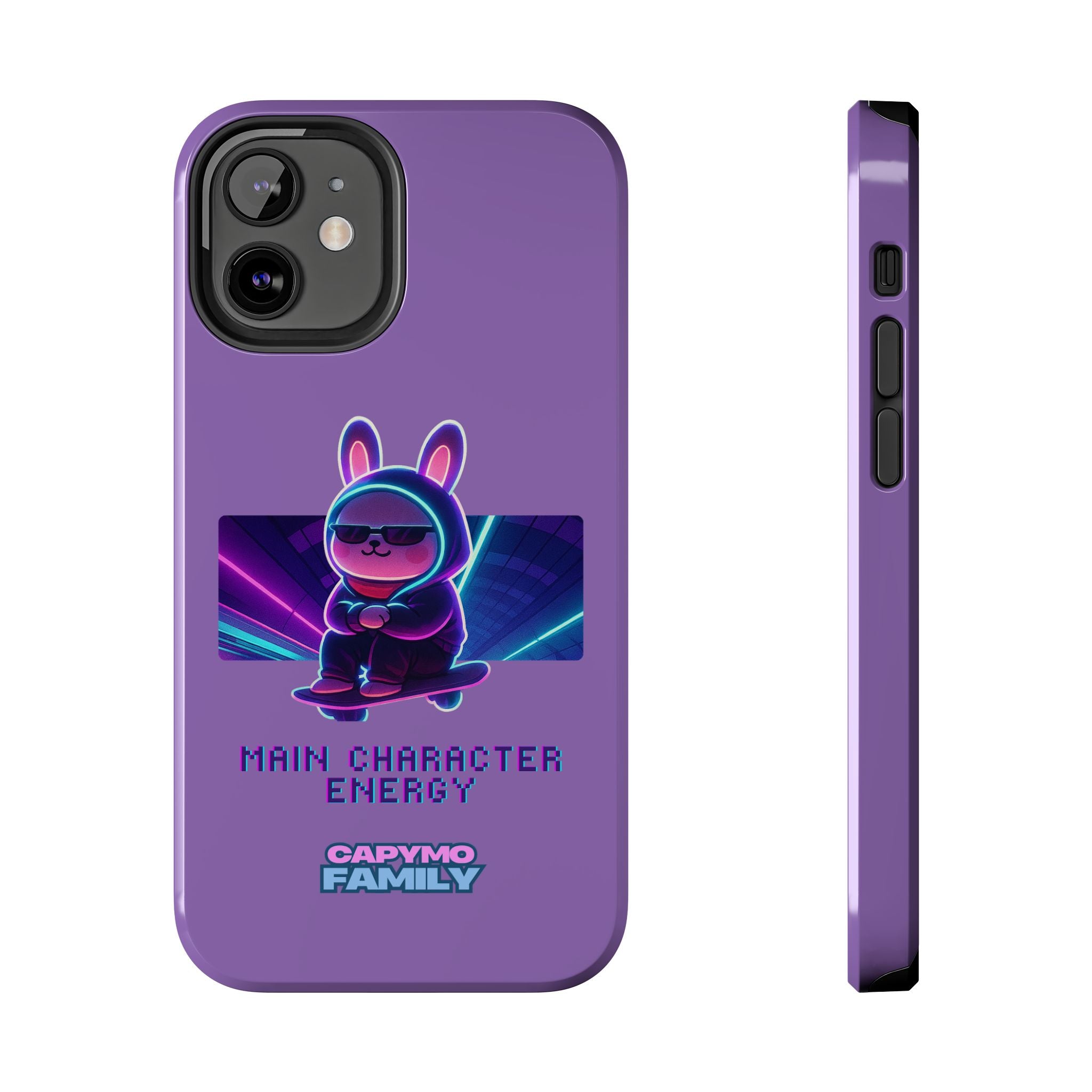 Capymo Family “Main Character Energy” Phone Case – Cyber Bunny Toto Aesthetic Cover