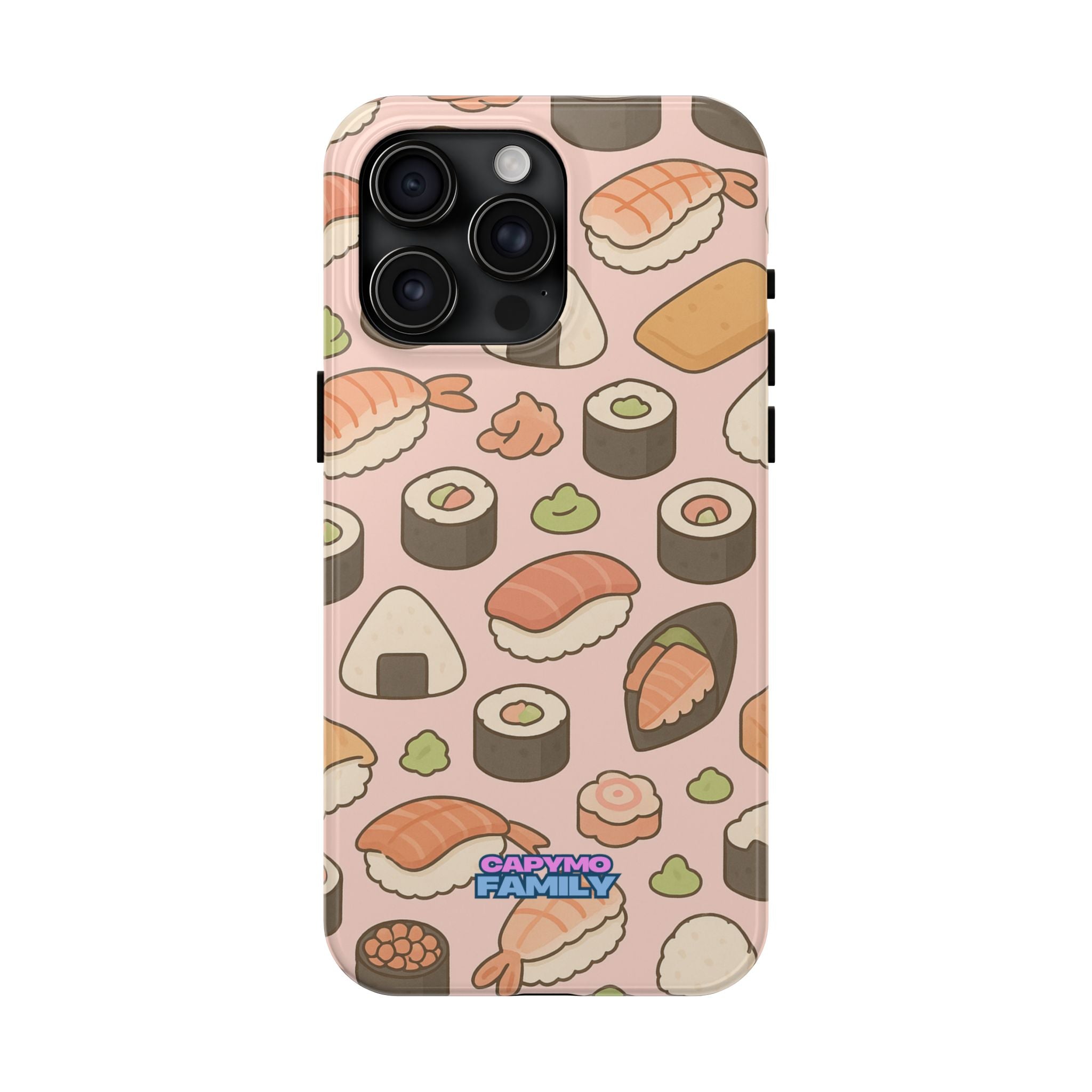 Capymo Family Kawaii Sushi Phone Case – Cute Sushi Pattern Phone Case