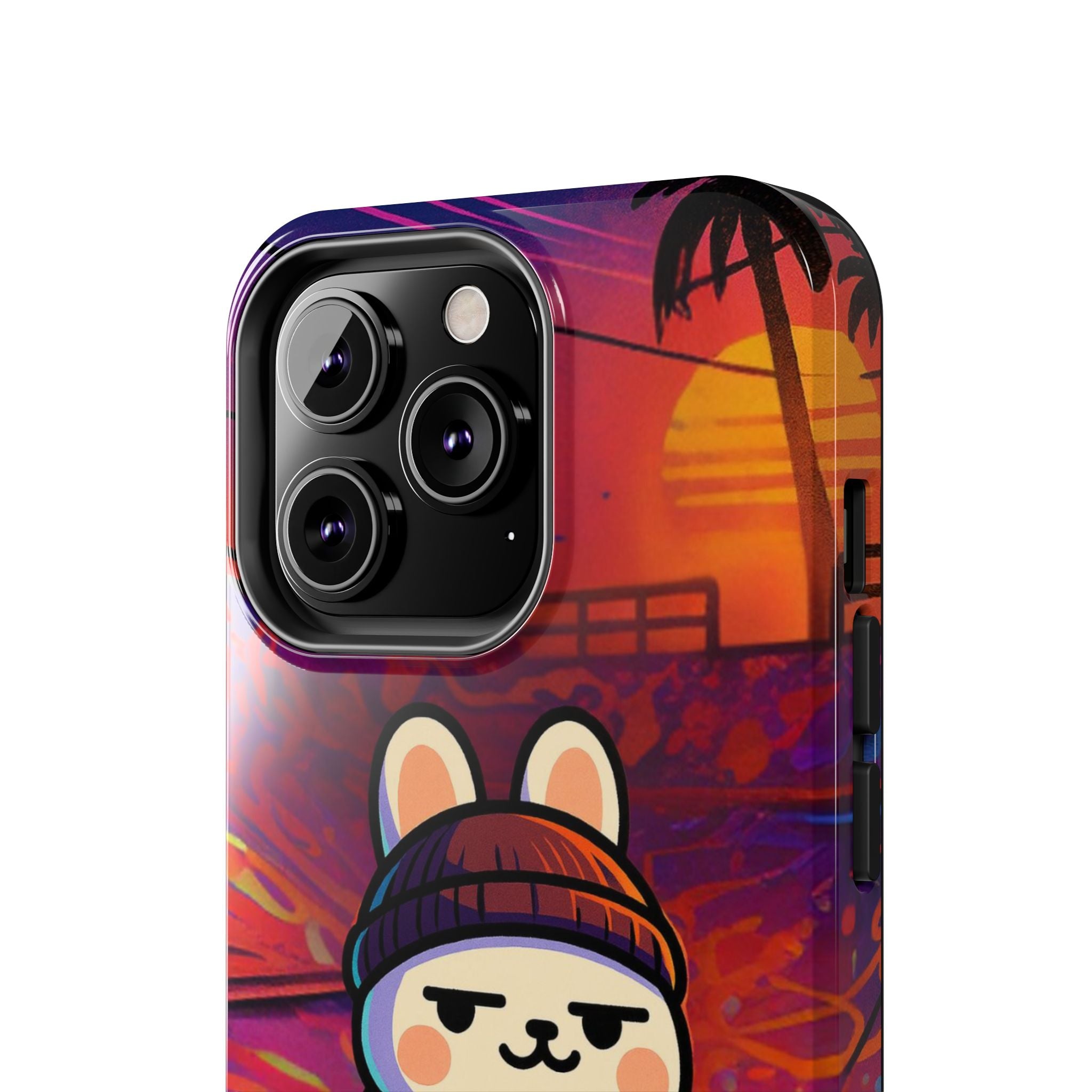 Capymo Family Sunset Skate Bunny Phone Case – Vibrant Skatepark Bunny "Toto" Phone Case