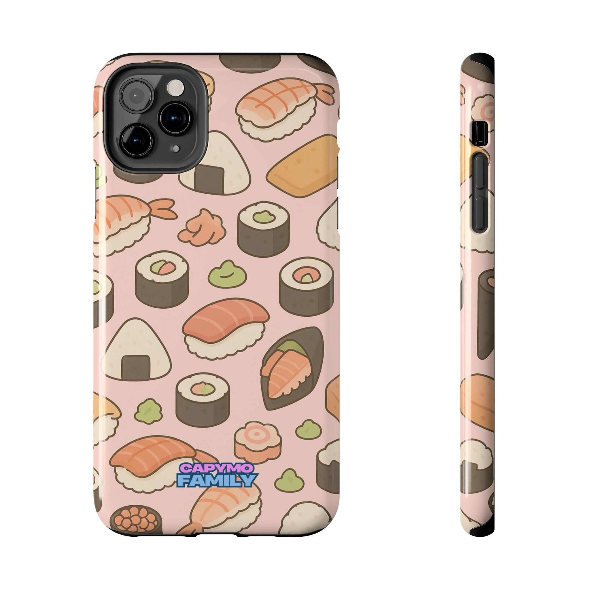 Capymo Family Kawaii Sushi Phone Case – Cute Sushi Pattern Phone Case