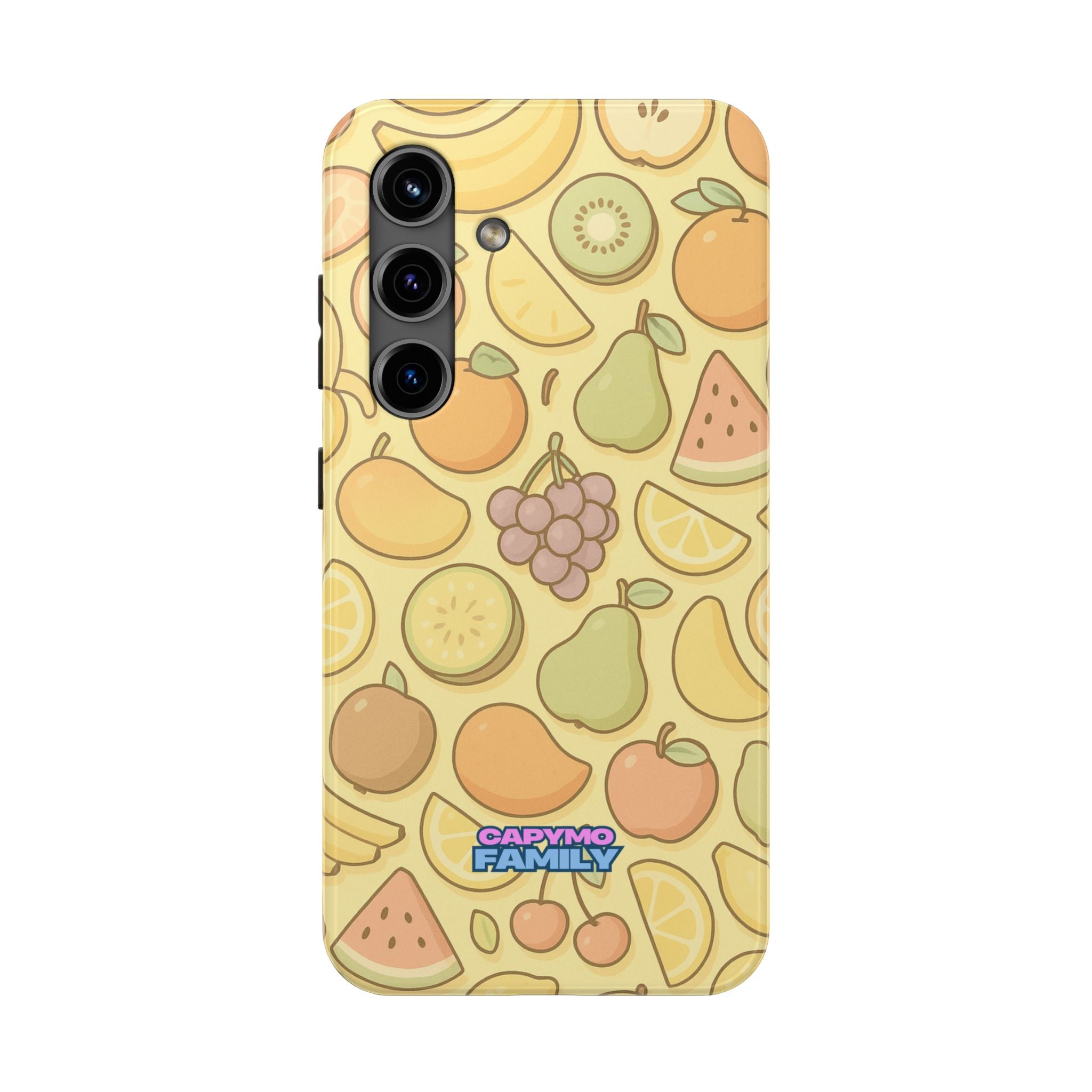 Capymo Family Kawaii Fruit Phone Case – Cute Aesthetic iPhone Cover with Citrus & Summer Vibes