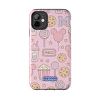 Capymo Family Kawaii Magic Snack Phone Case – Pastel Candy, Popcorn & Cookie Pattern Cover