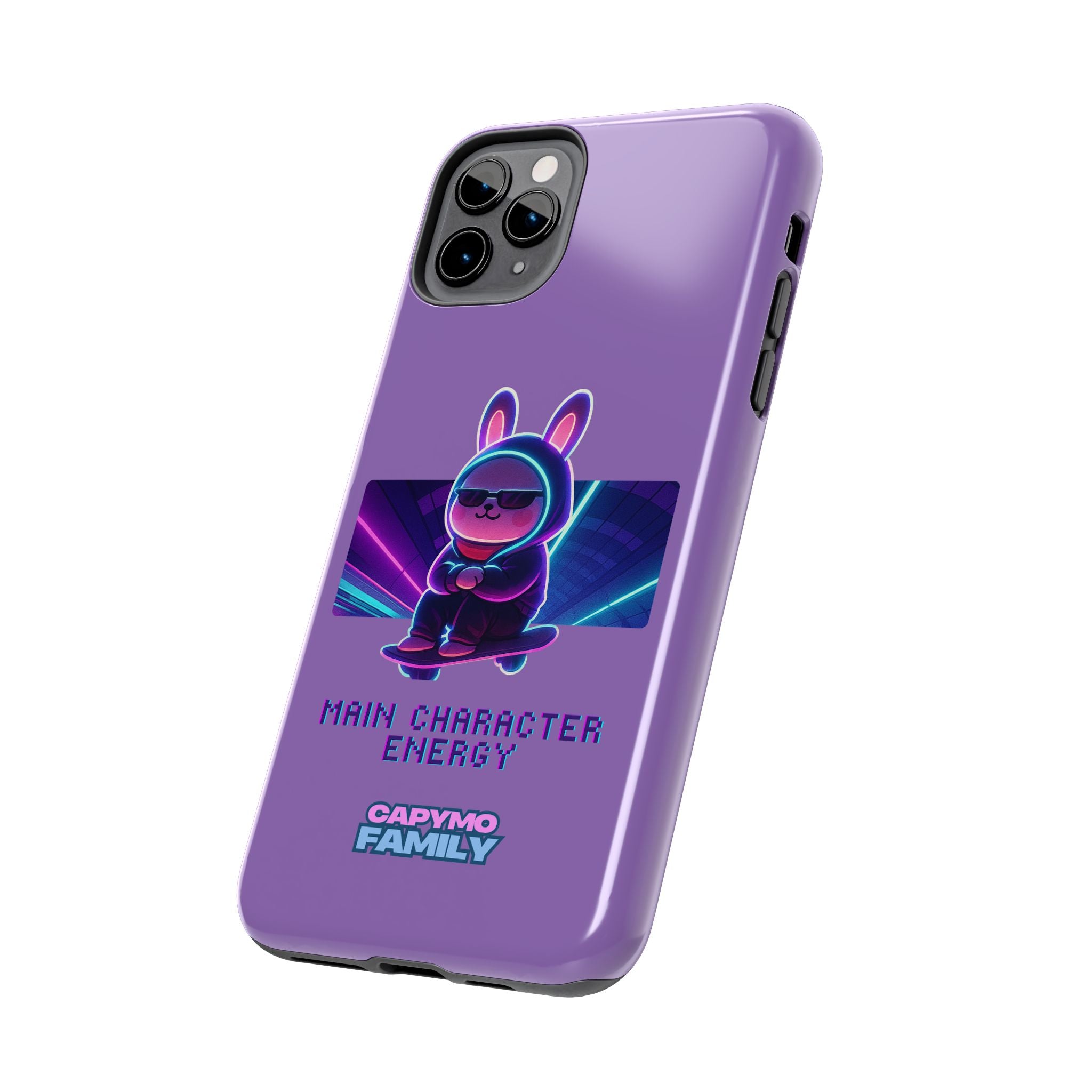 Capymo Family “Main Character Energy” Phone Case – Cyber Bunny Toto Aesthetic Cover