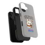 Capymo Family “No Talkie Before Coffee” Phone Case – Grumpy Bunny Morning Mood