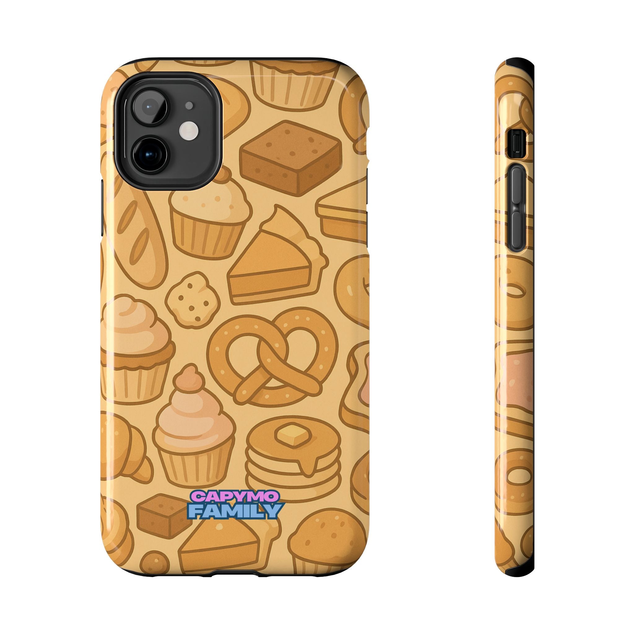 Capymo Family Kawaii Dessert Phone Case – Cute Aesthetic iPhone Cover with Pastry & Sweets Pattern