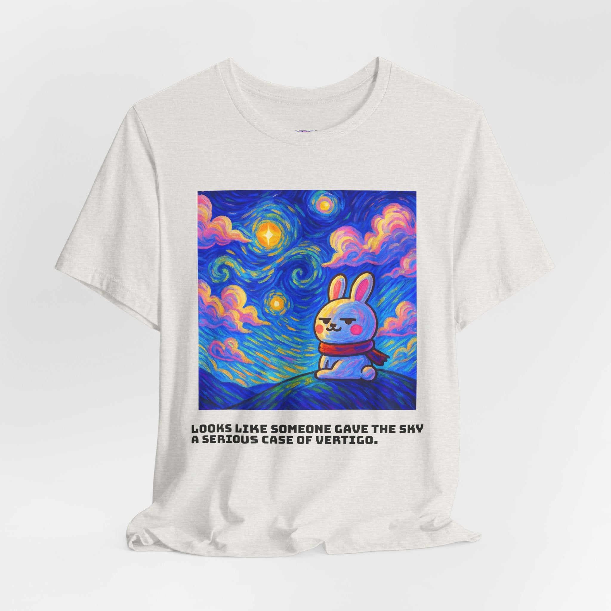 Capymo Family Starry Sky Night Vibrant Bunny Graphic Tee, Fun and Whimsical Short Sleeve Shirt, Perfect for Family Gatherings, Easter, or Everyday Wear
