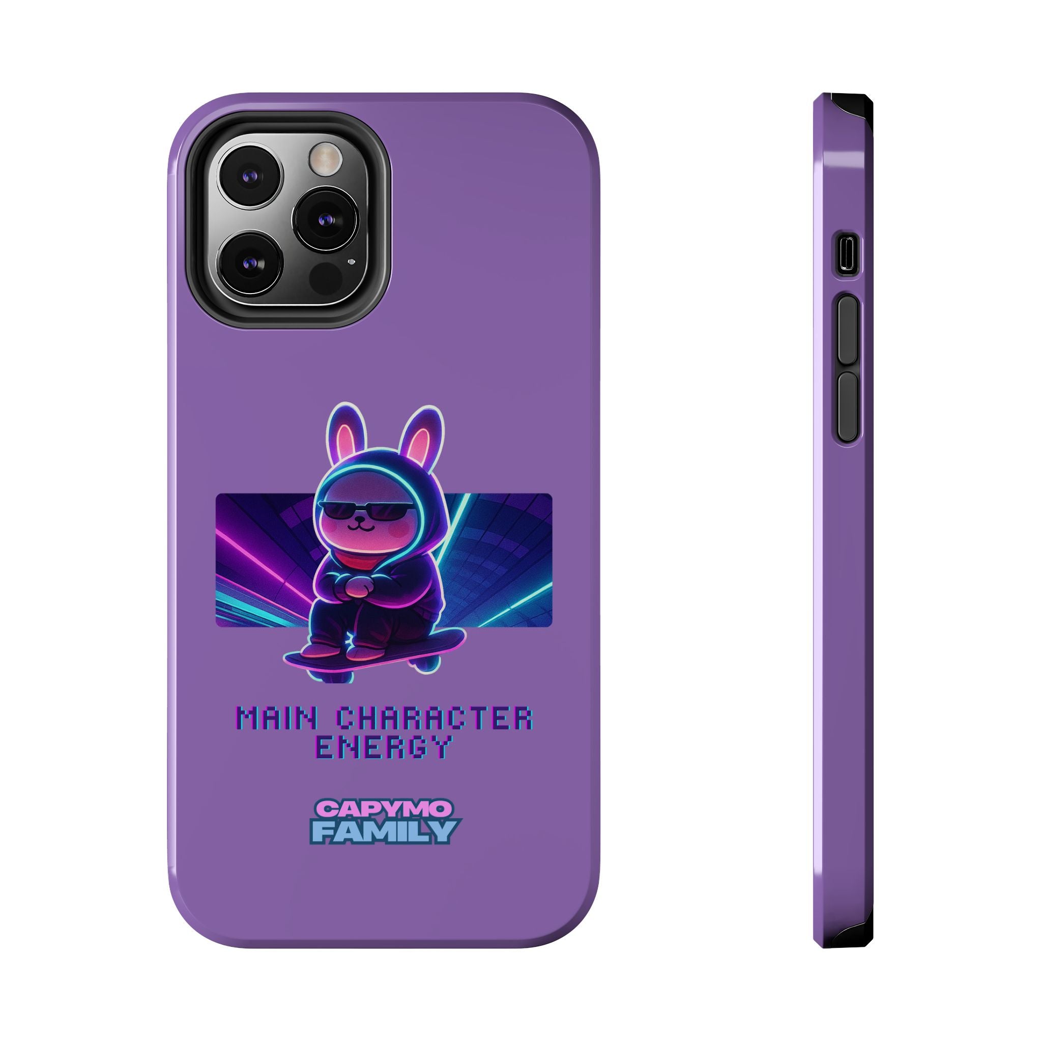 Capymo Family “Main Character Energy” Phone Case – Cyber Bunny Toto Aesthetic Cover