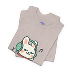 Capymo Family Cute Bunny Music Unisex Tee, Soft Beats Only, Gift for Music Lovers, Relaxed Fit T-Shirt, Animal Lover Apparel, Casual Wear