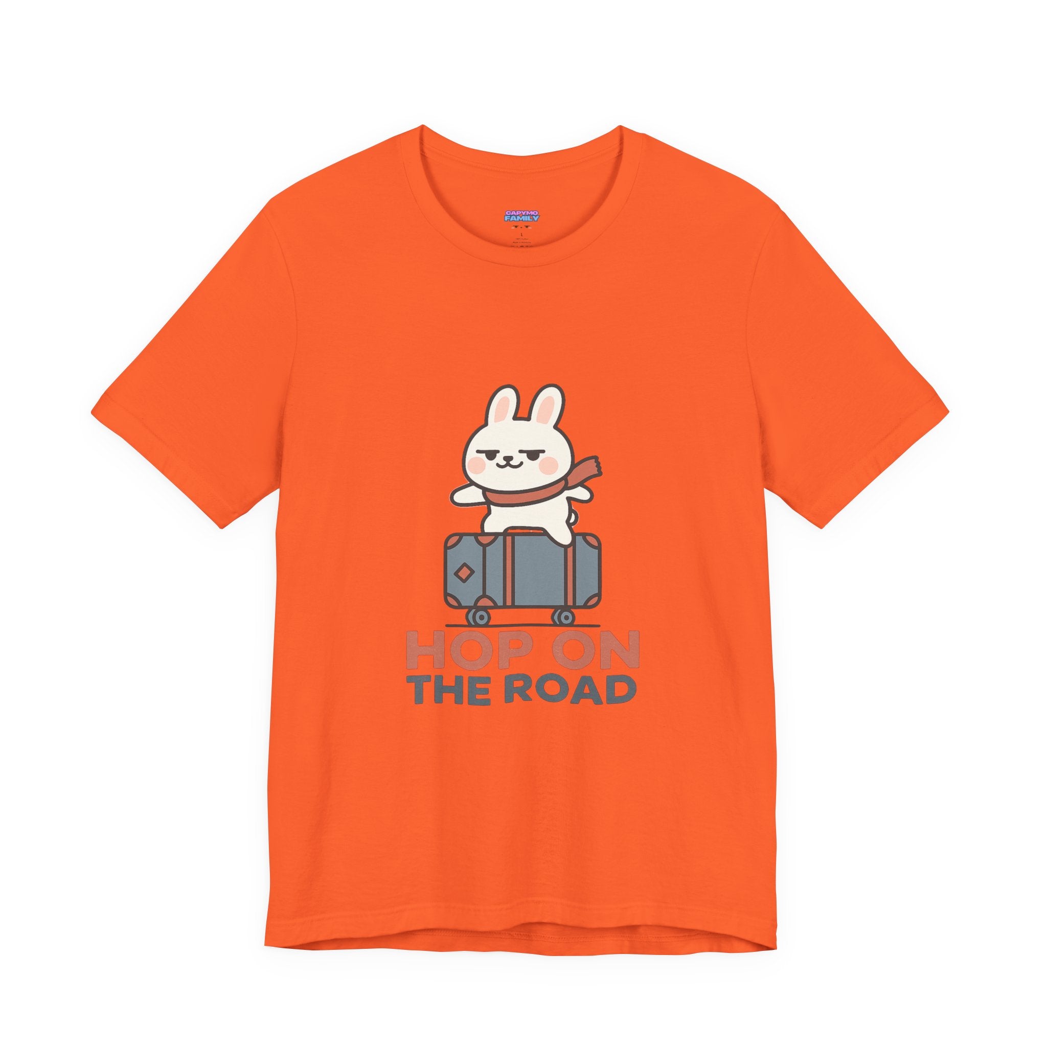 Capymo Family Adventurous Bunny Graphic Tee | Family Travel Shirt, Cute Animal T-Shirt, Fun Summer Outfit, Gift for Travelers, Vacation Wear