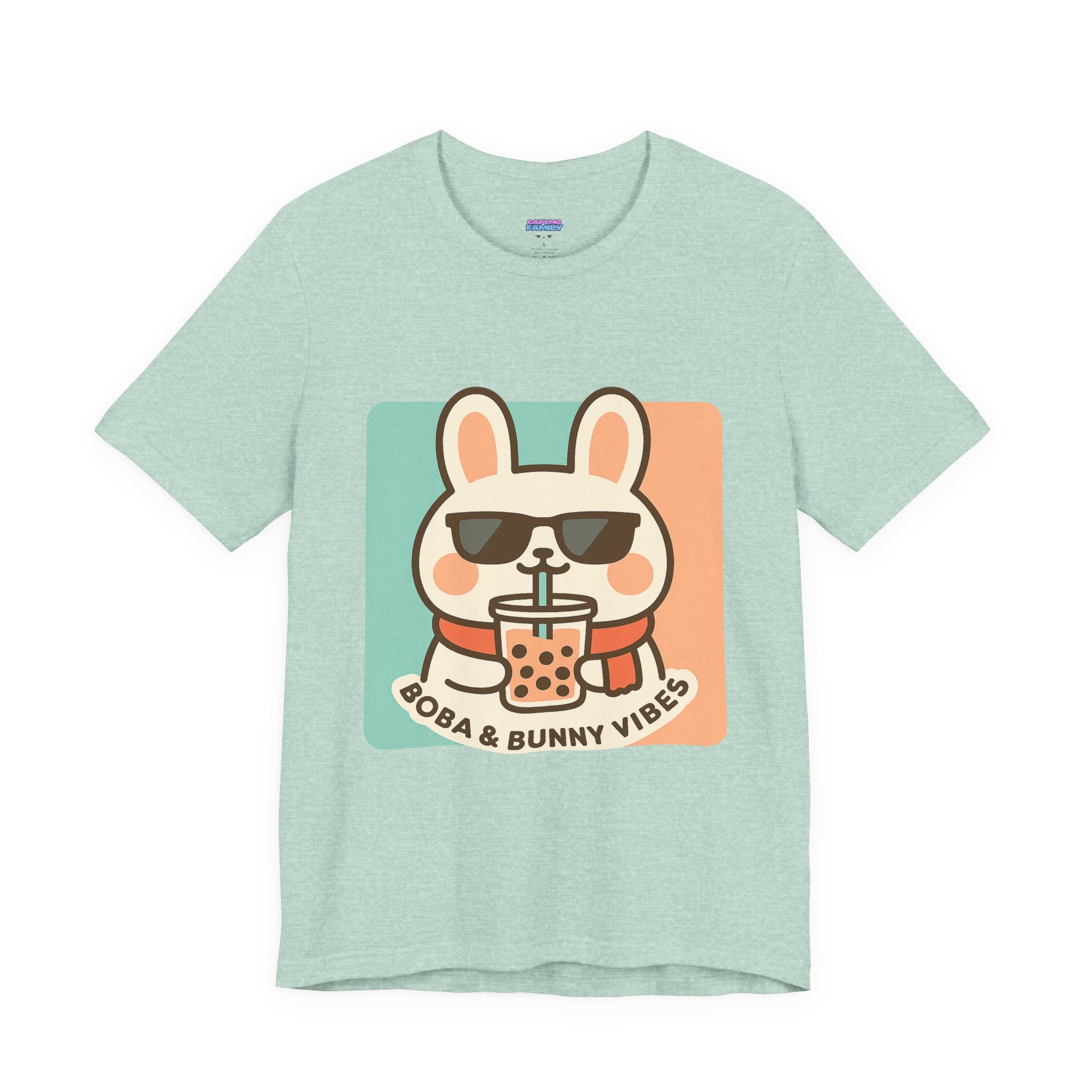 Capymo Family Charming Bunny Graphic Tee, Cute Animal Shirt, Casual Wear, Soft Unisex Tee, Perfect Gift for Animal Lovers, Everyday Fashion