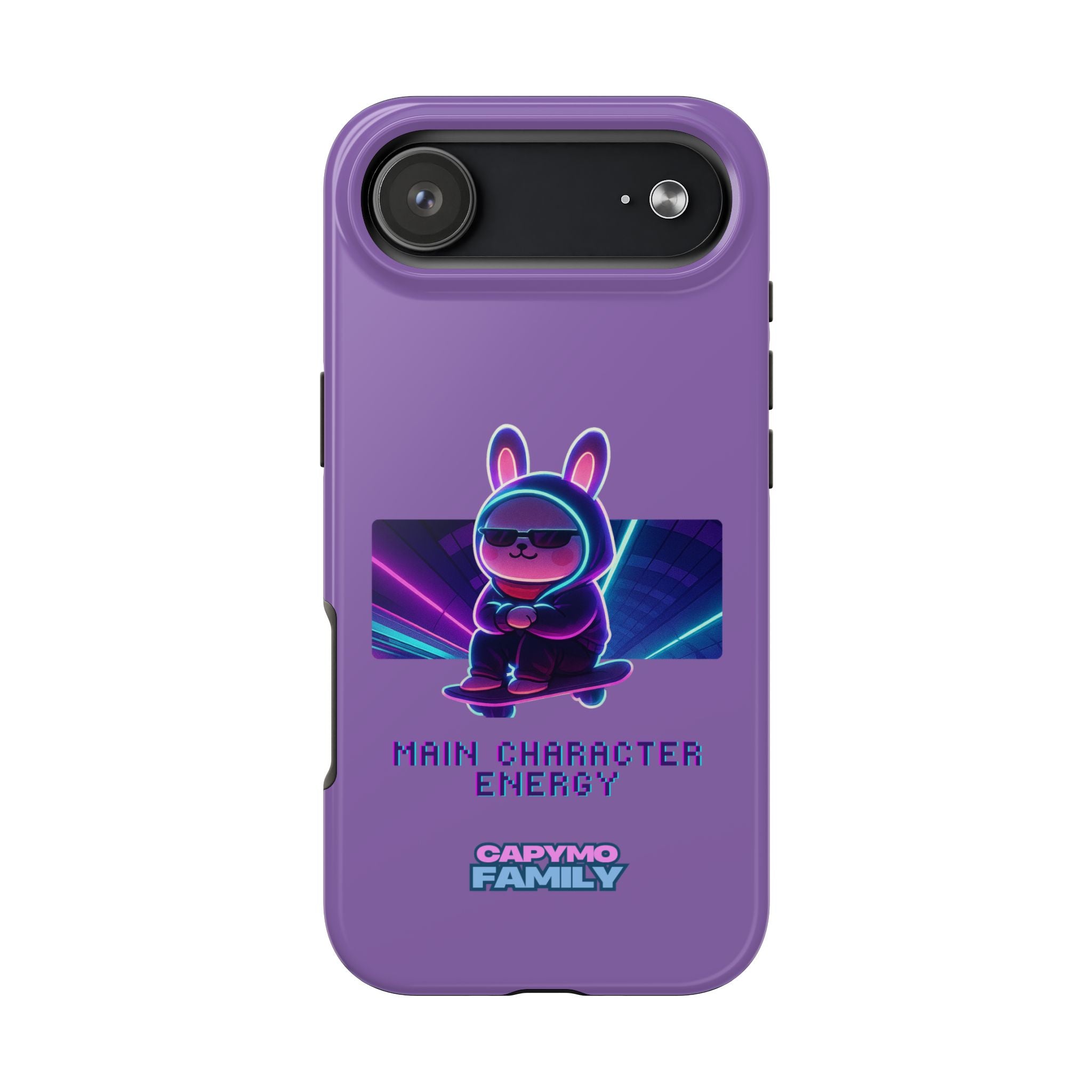Capymo Family “Main Character Energy” Phone Case – Cyber Bunny Toto Aesthetic Cover