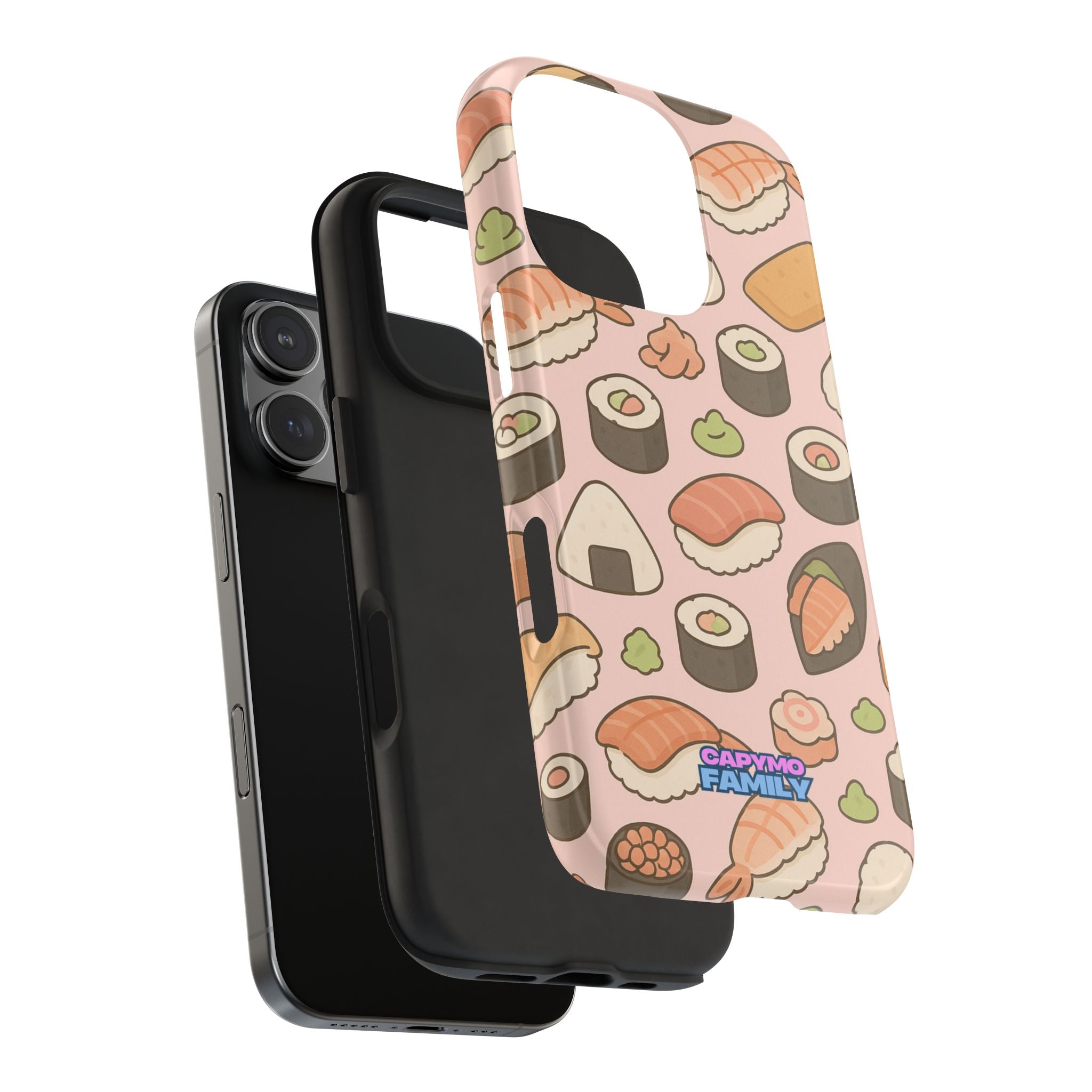 Capymo Family Kawaii Sushi Phone Case – Cute Sushi Pattern Phone Case