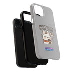 Capymo Family “No Talkie Before Coffee” Phone Case – Grumpy Bunny Morning Mood