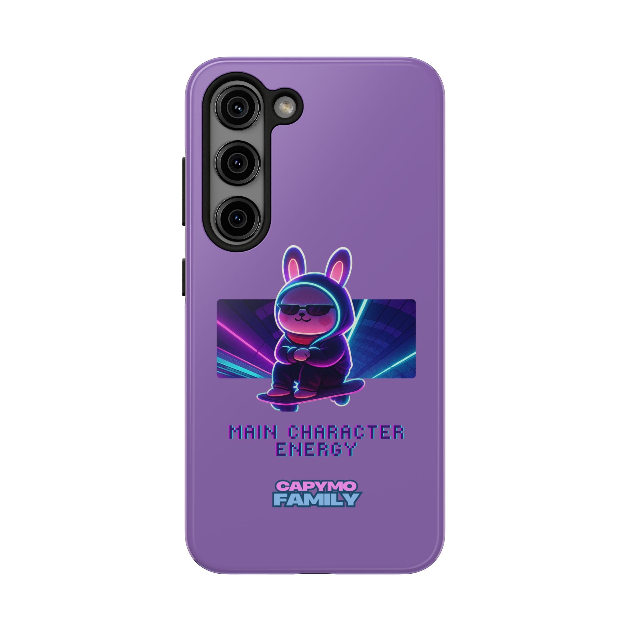 Capymo Family “Main Character Energy” Phone Case – Cyber Bunny Toto Aesthetic Cover