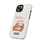 Capymo Family “Be Gentle With Yourself” Phone Case – Cozy Bunny Self-Care Quote Cover