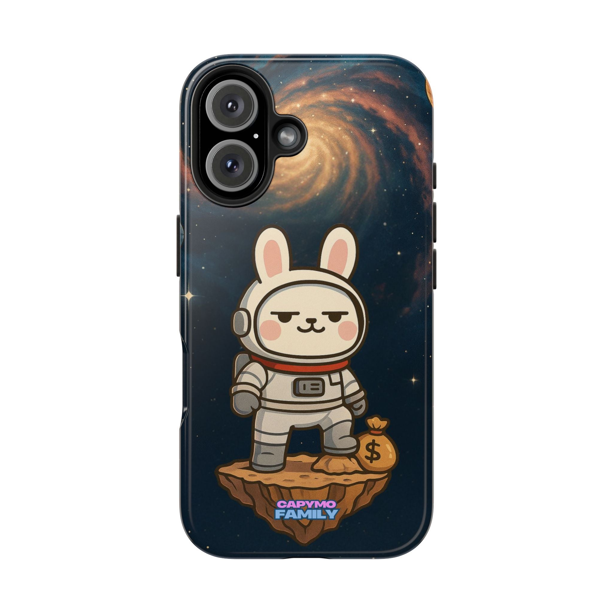 Capymo Family Cute Cartoon Bunny Tough Phone Case –Cute Astronaut  Bunny "Toto" Phone Case