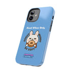 Capymo Family “Donut Worry, Be Soft” Phone Case – Cute Bunny & Donut Positive Vibes Cover
