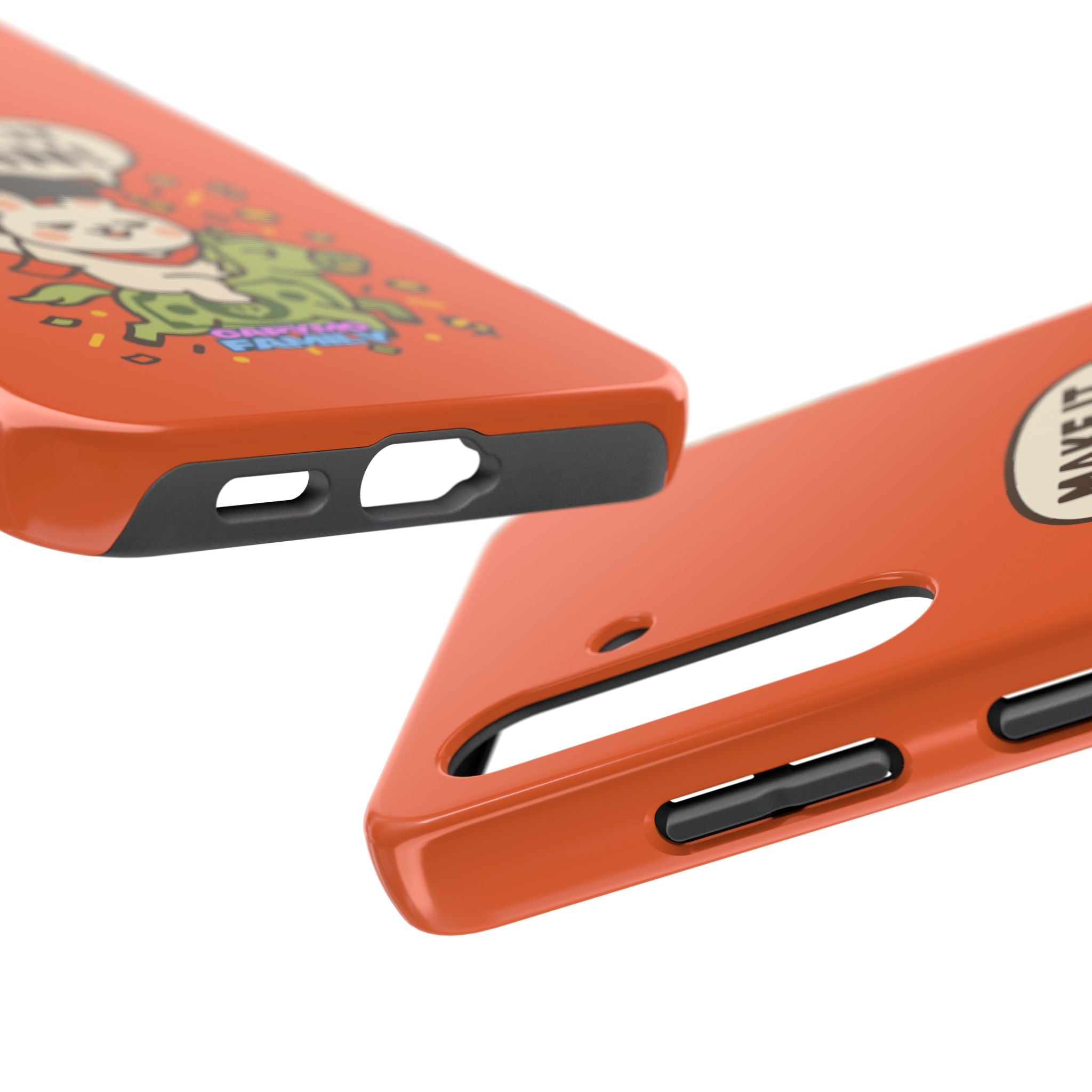 Capymo Family Playful Cute Cartoon Bunny Tough Phone Case –"Make It Rain" Bunny "Toto" Phone Case