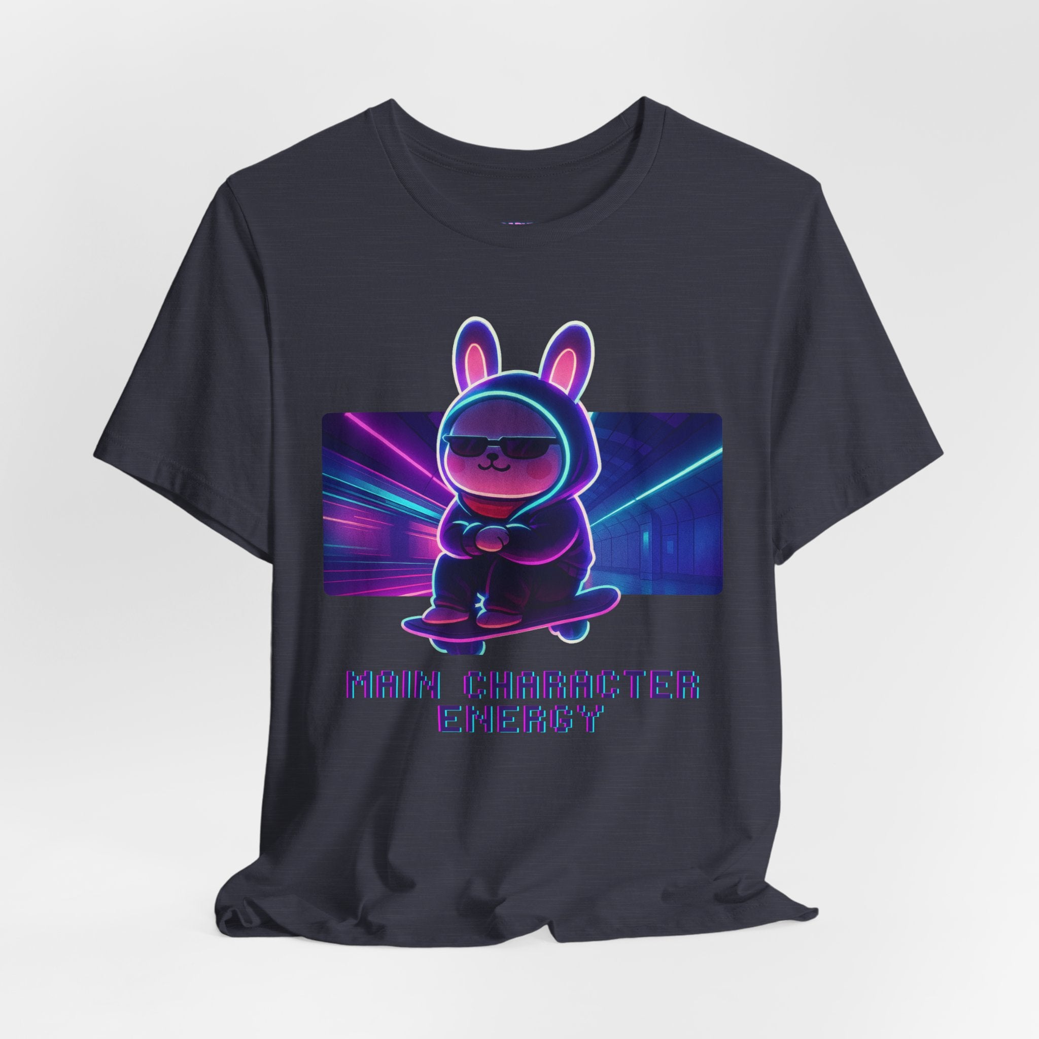 Capymo Family Kawaii Bunny Soft Cotton T-Shirt – "Main Character Energy" "Toto" The Bunny Cute Tee (Unisex)