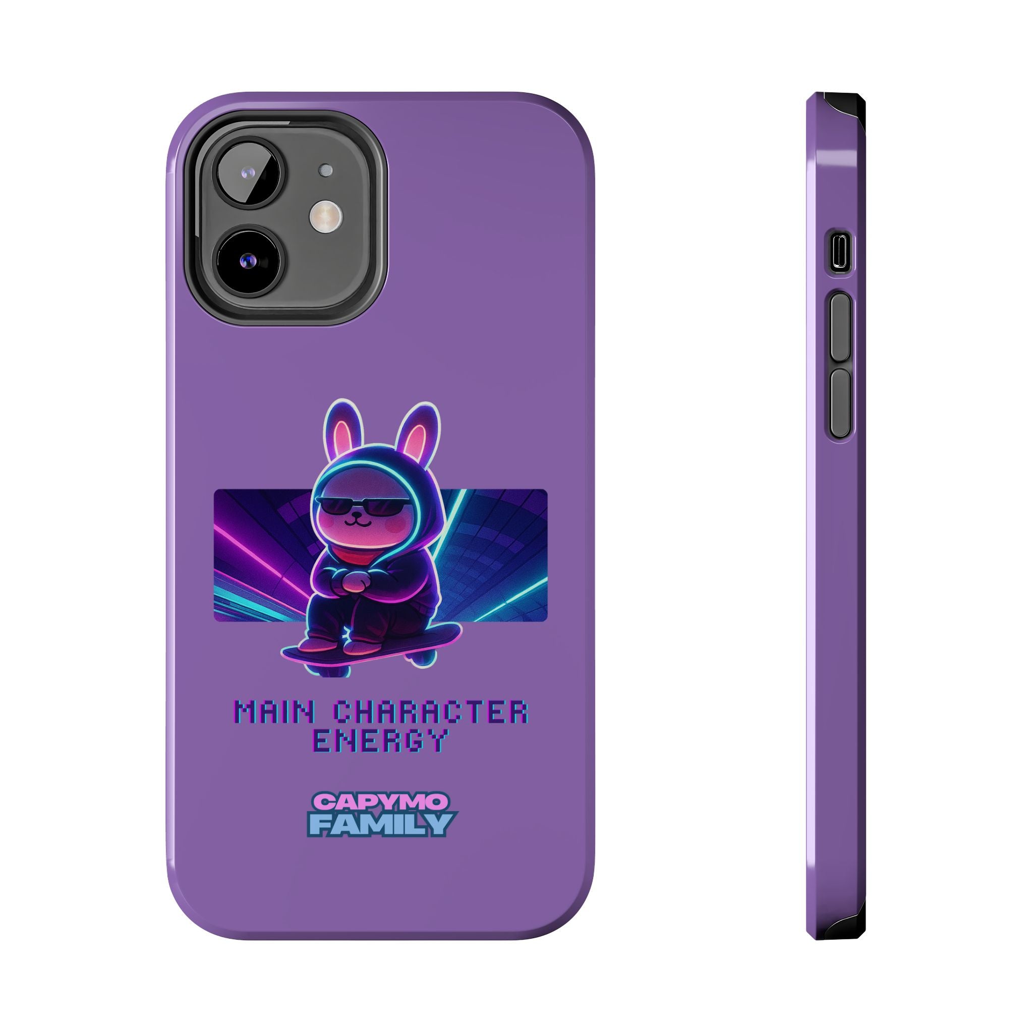 Capymo Family “Main Character Energy” Phone Case – Cyber Bunny Toto Aesthetic Cover