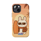 Capymo Family Sunset Surf Bunny Phone Case – Tropical Beach Skateboard Bunny "Toto" Phone Case