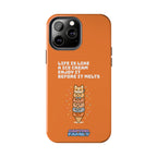 Capymo Family Ice Cream Cat Quote Phone Case – Cute Orange iPhone Cover with Motivational Saying