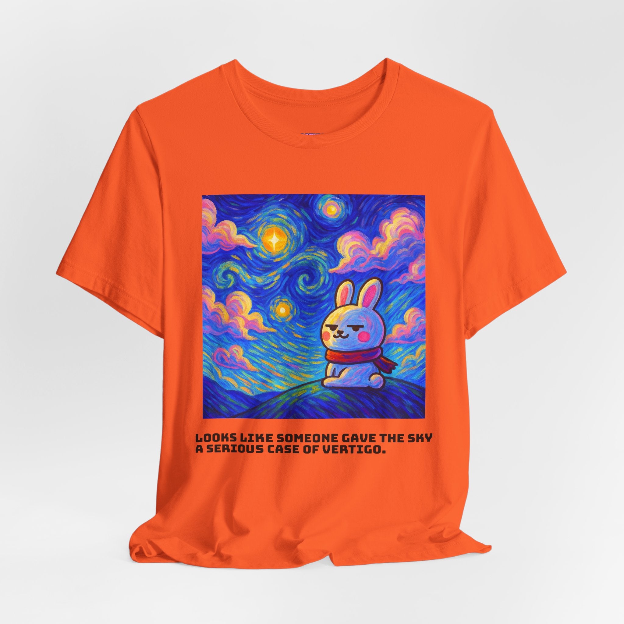 Capymo Family Starry Sky Night Vibrant Bunny Graphic Tee, Fun and Whimsical Short Sleeve Shirt, Perfect for Family Gatherings, Easter, or Everyday Wear