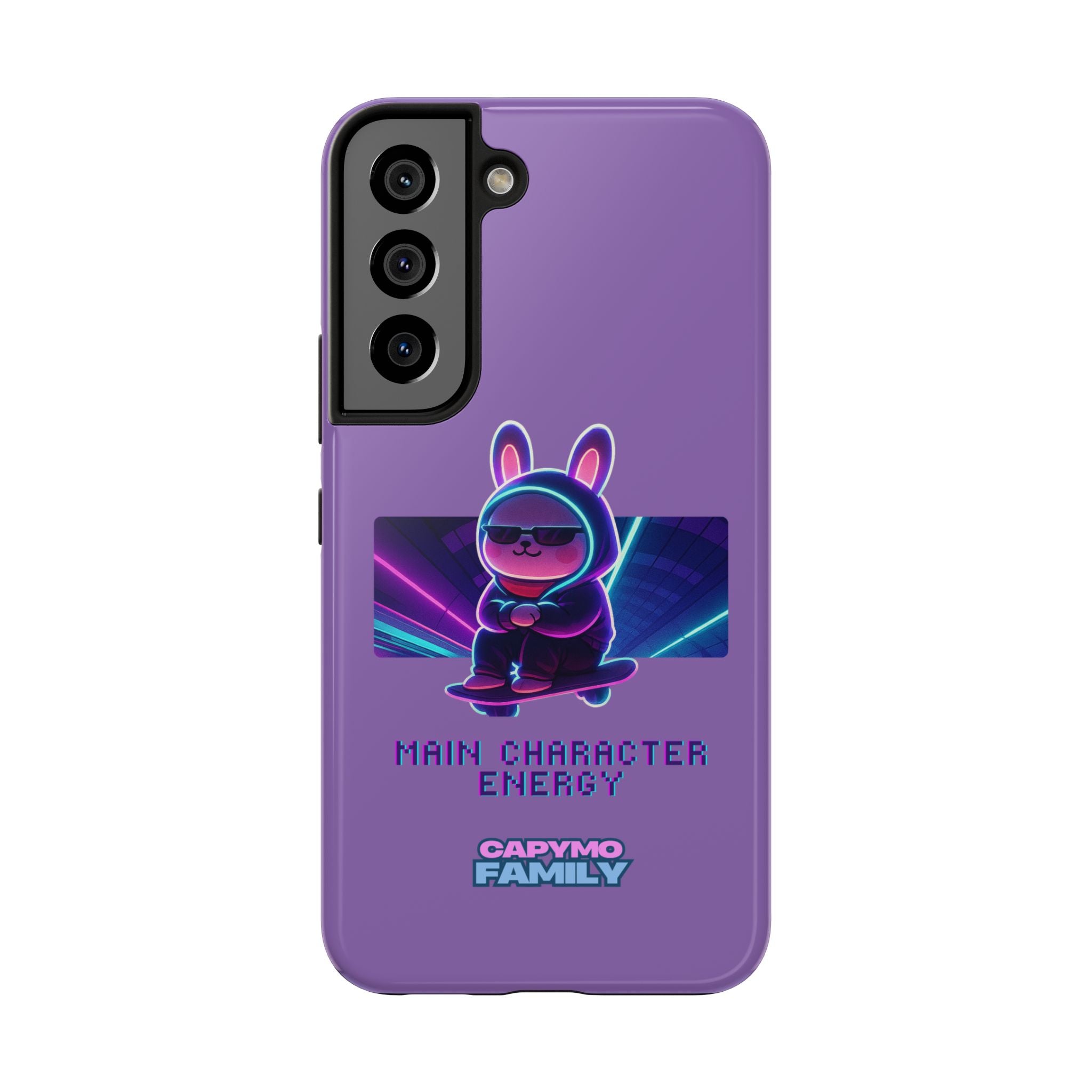 Capymo Family “Main Character Energy” Phone Case – Cyber Bunny Toto Aesthetic Cover
