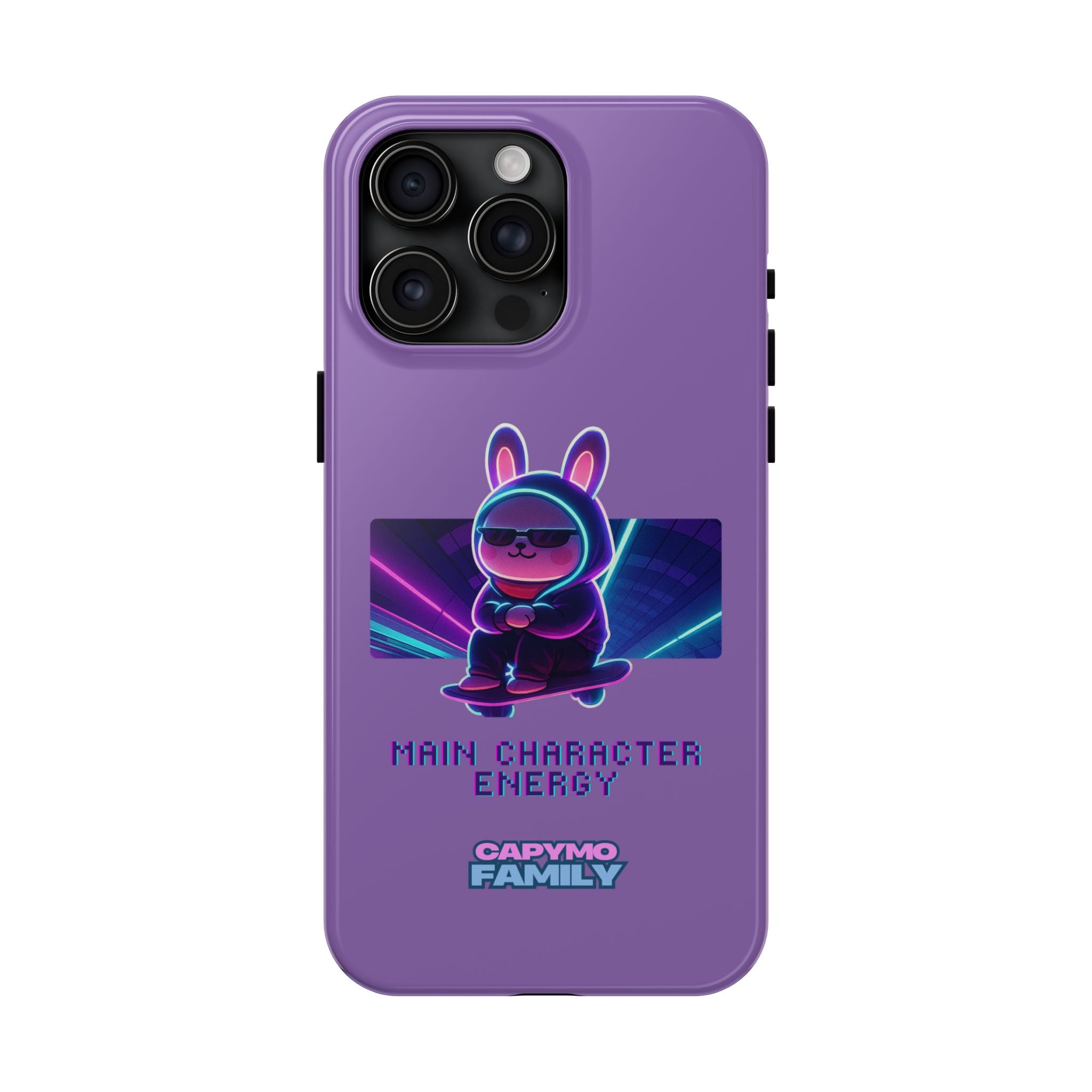 Capymo Family “Main Character Energy” Phone Case – Cyber Bunny Toto Aesthetic Cover