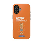 Capymo Family Ice Cream Cat Quote Phone Case – Cute Orange iPhone Cover with Motivational Saying