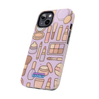 Capymo Family Kawaii Makeup Phone Case – Cute Girly iPhone Cover with Cosmetic Beauty Pattern