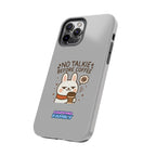 Capymo Family “No Talkie Before Coffee” Phone Case – Grumpy Bunny Morning Mood