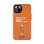 Capymo Family Ice Cream Cat Quote Phone Case – Cute Orange iPhone Cover with Motivational Saying