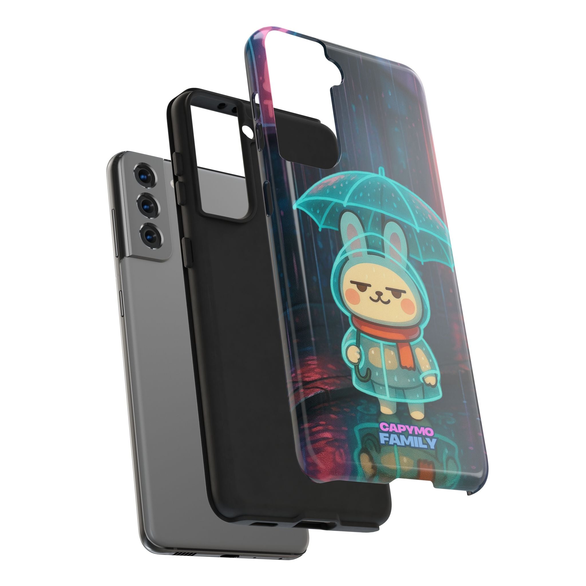 Capymo Family Cute Bunny Phone Case - Cyber Umbrella Bunny "Toto" Phone Case