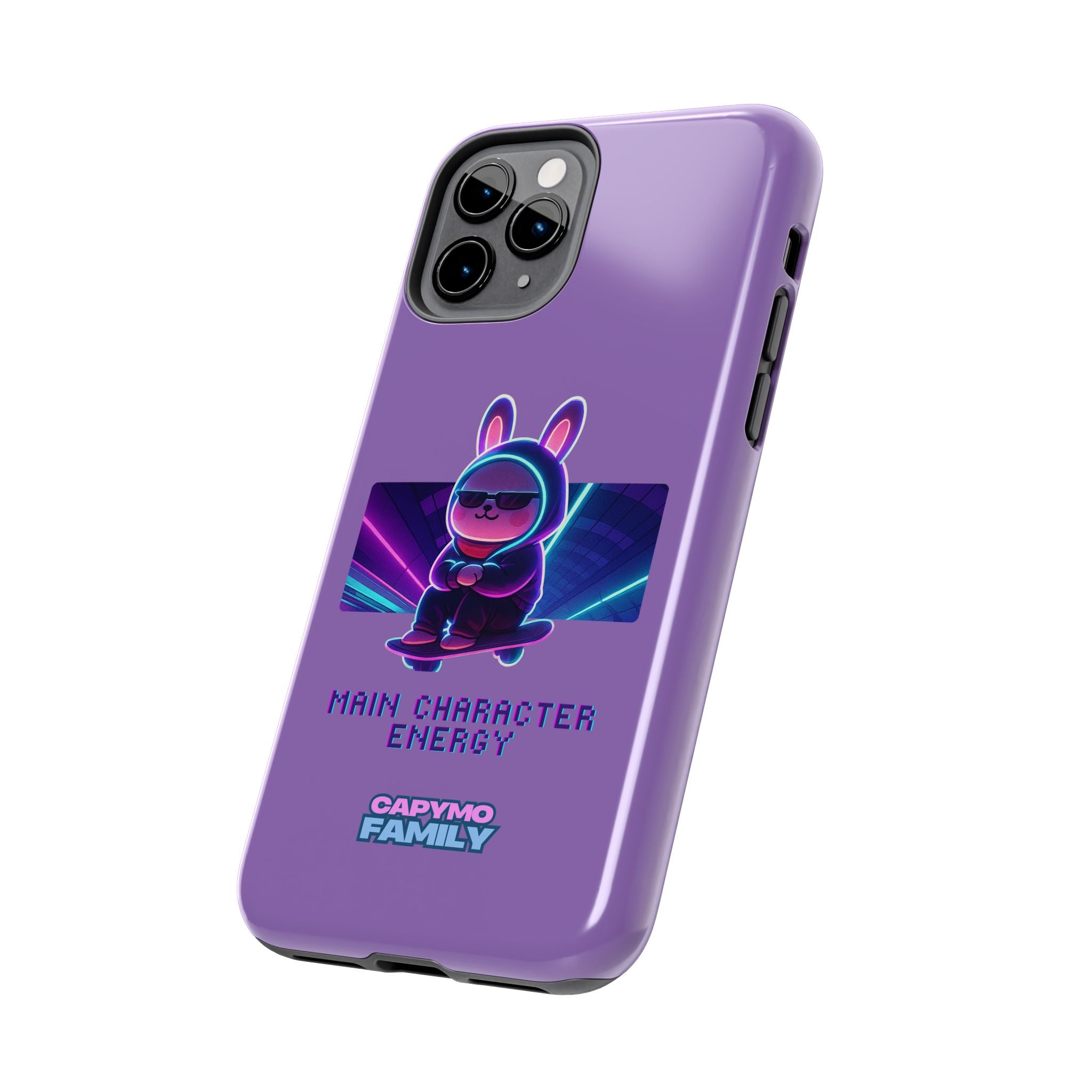 Capymo Family “Main Character Energy” Phone Case – Cyber Bunny Toto Aesthetic Cover