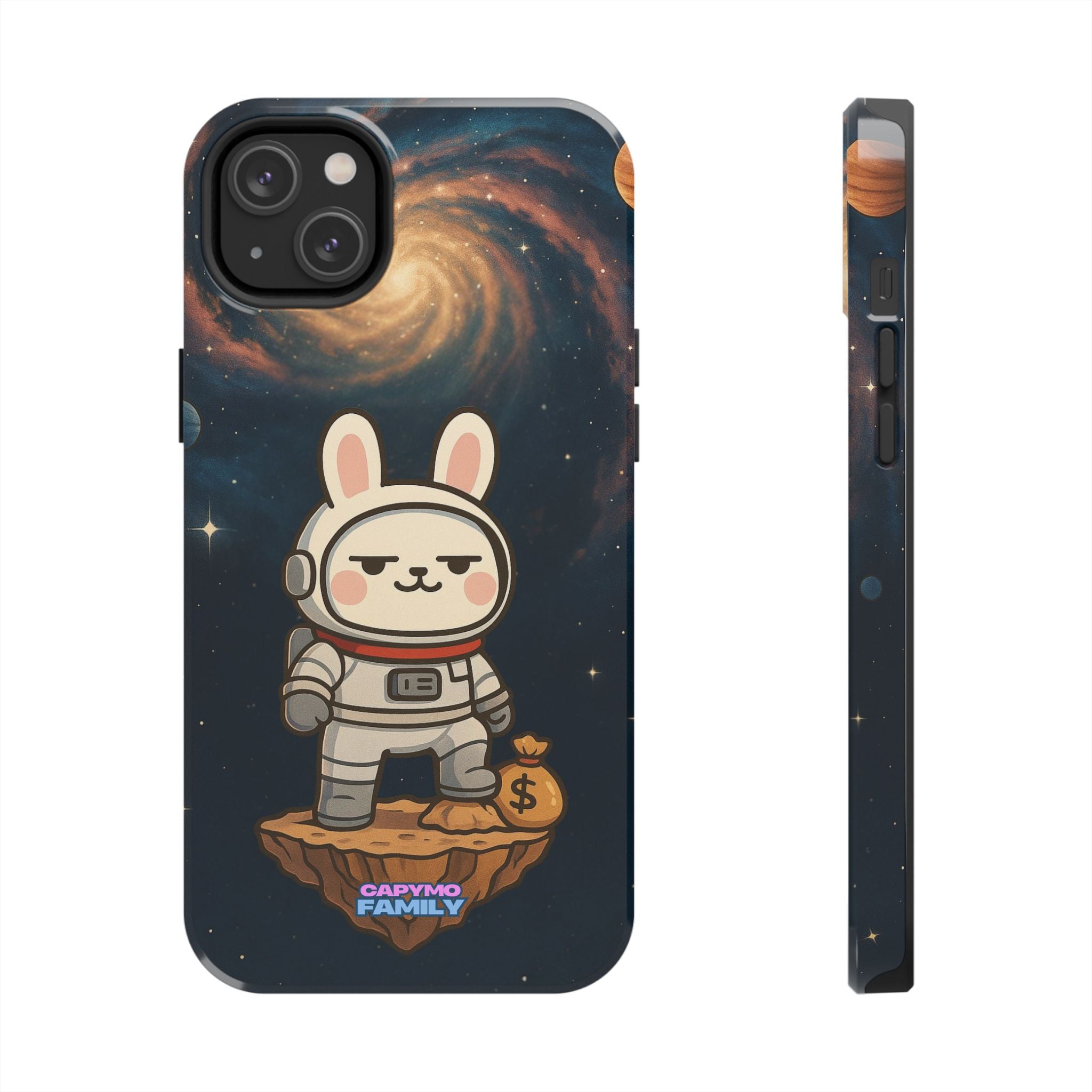 Capymo Family Cute Cartoon Bunny Tough Phone Case –Cute Astronaut  Bunny "Toto" Phone Case