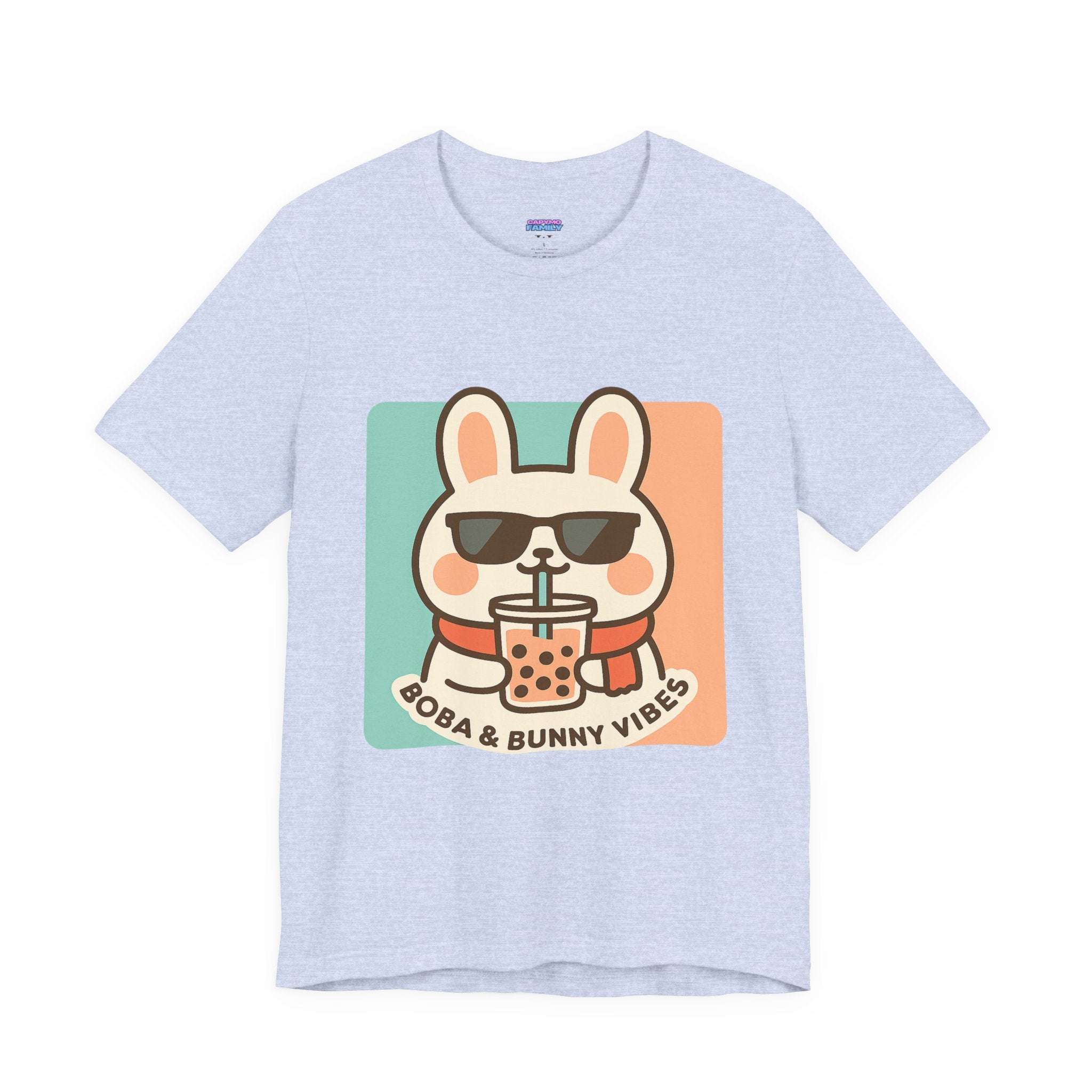 Capymo Family Charming Bunny Graphic Tee, Cute Animal Shirt, Casual Wear, Soft Unisex Tee, Perfect Gift for Animal Lovers, Everyday Fashion