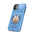 Capymo Family “Donut Worry, Be Soft” Phone Case – Cute Bunny & Donut Positive Vibes Cover