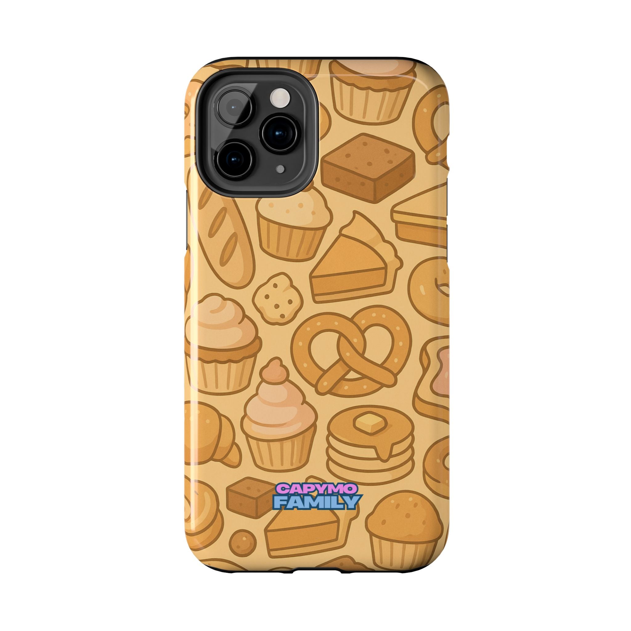 Capymo Family Kawaii Dessert Phone Case – Cute Aesthetic iPhone Cover with Pastry & Sweets Pattern