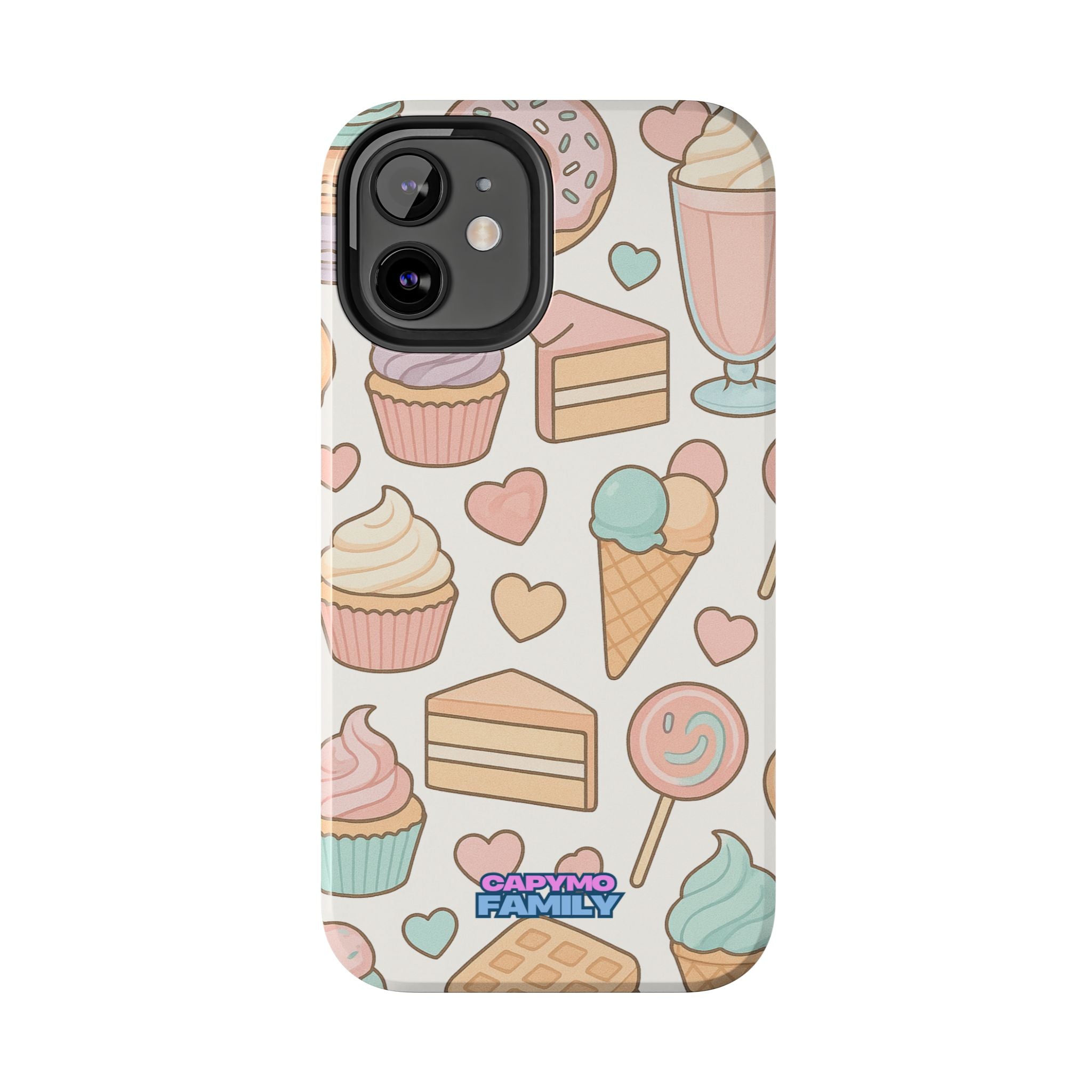 Capymo Family Kawaii Dessert Phone Case – “Sweet Tooth Collection” Ice Cream, Cake, and Candy Cute Pastel Design