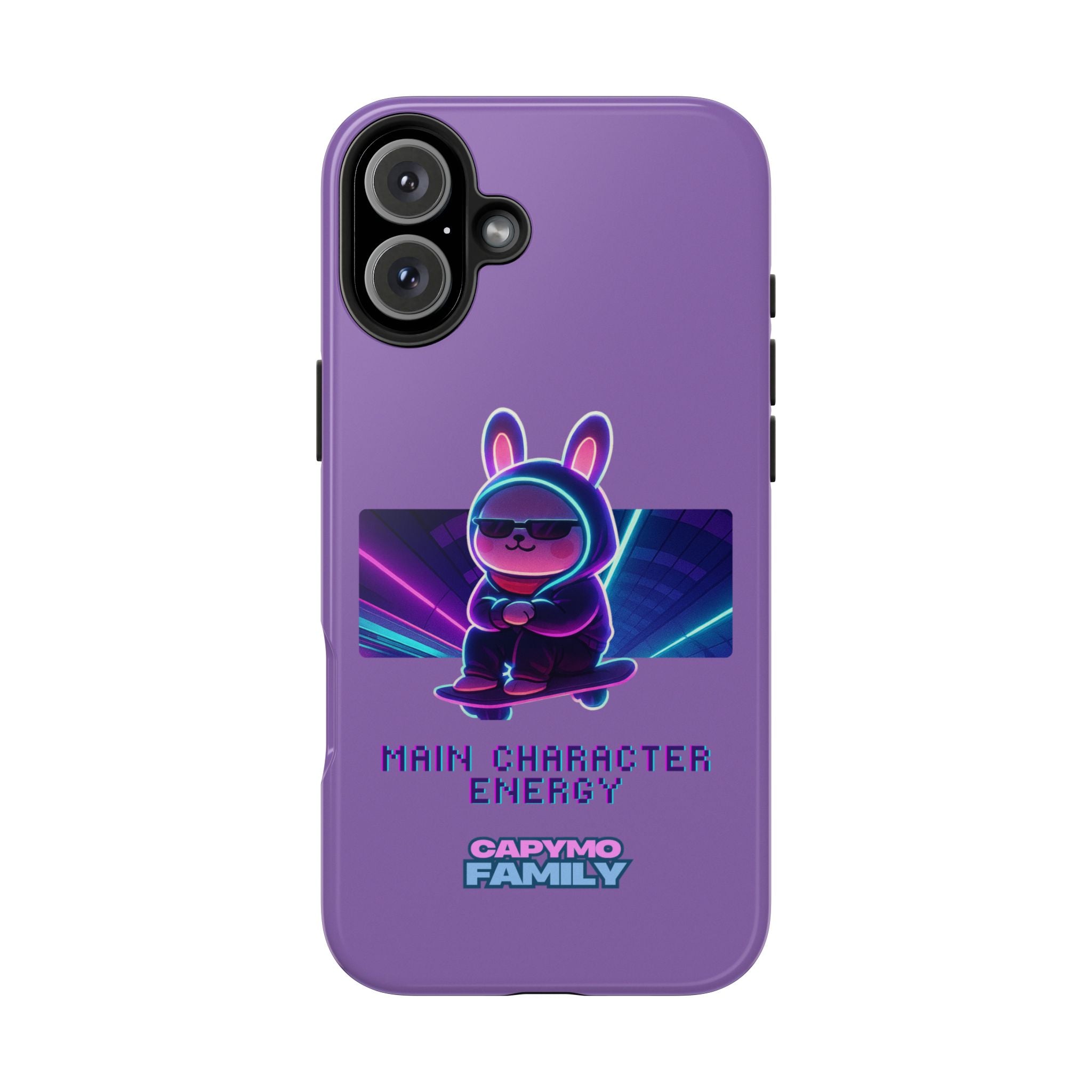 Capymo Family “Main Character Energy” Phone Case – Cyber Bunny Toto Aesthetic Cover