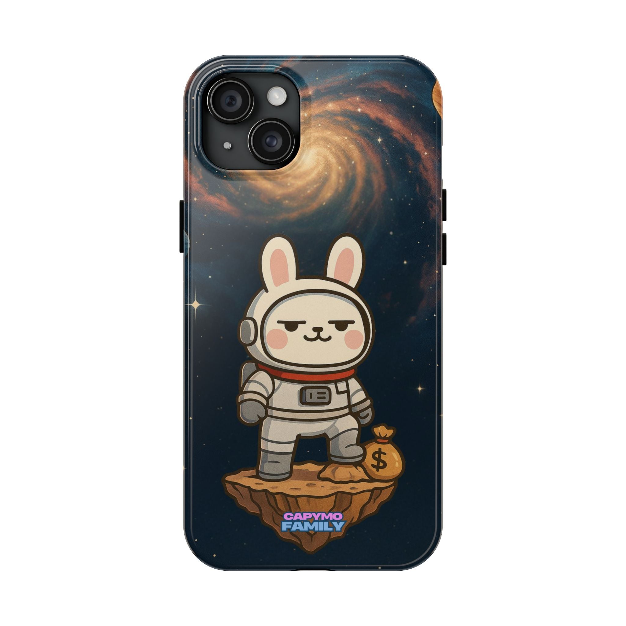Capymo Family Cute Cartoon Bunny Tough Phone Case –Cute Astronaut  Bunny "Toto" Phone Case