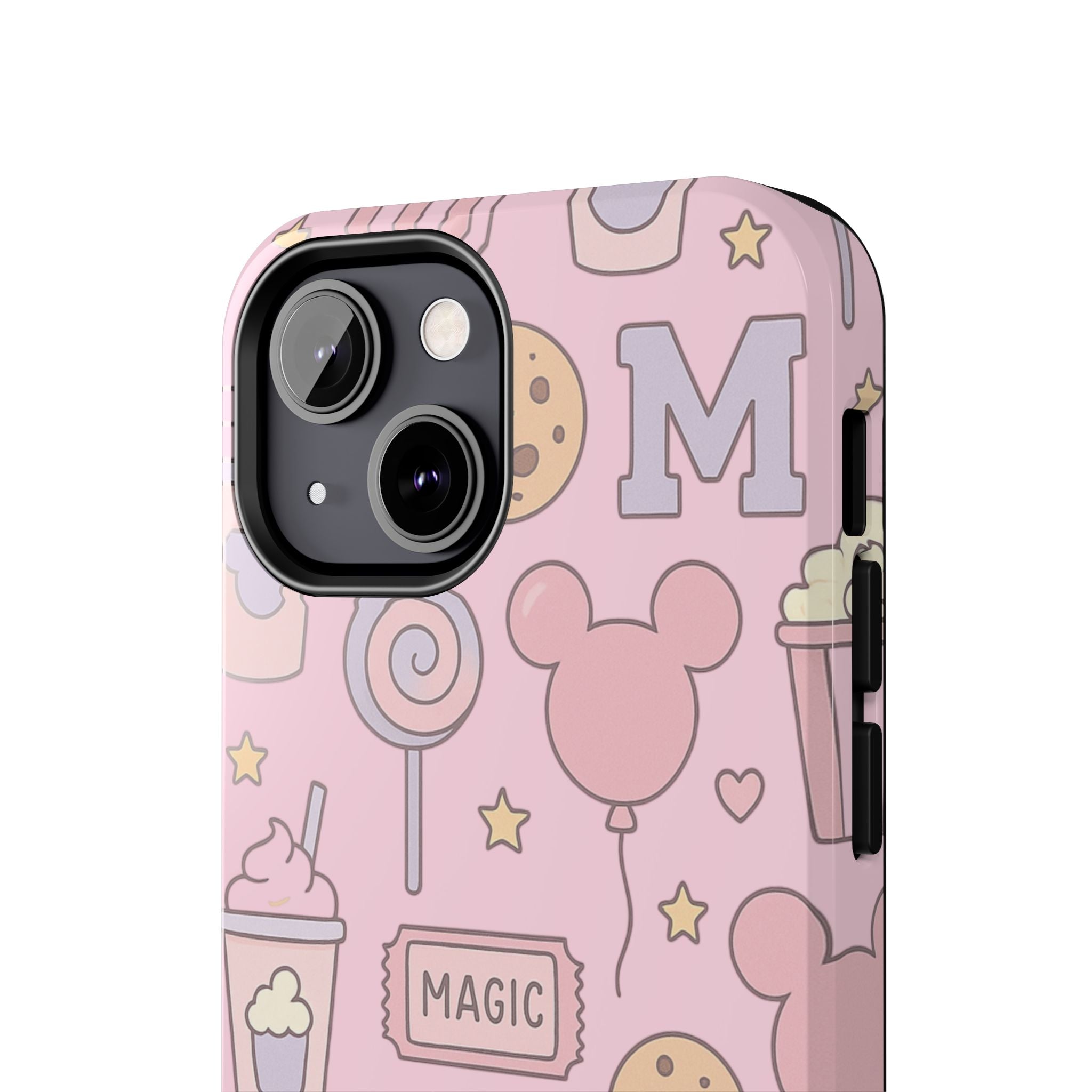 Capymo Family Kawaii Magic Snack Phone Case – Pastel Candy, Popcorn & Cookie Pattern Cover