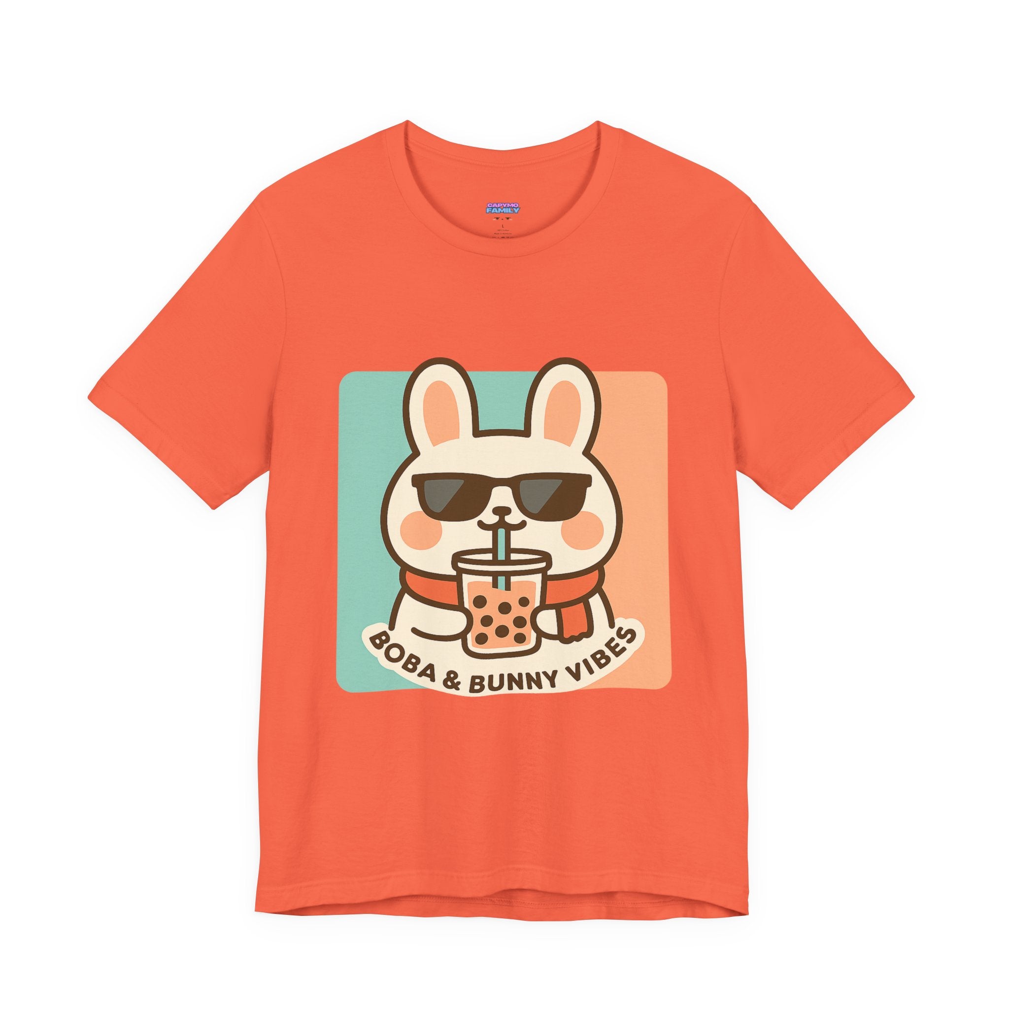 Capymo Family Charming Bunny Graphic Tee, Cute Animal Shirt, Casual Wear, Soft Unisex Tee, Perfect Gift for Animal Lovers, Everyday Fashion