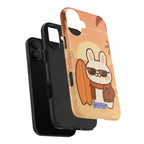 Capymo Family Sunset Surf Bunny Phone Case – Tropical Beach Skateboard Bunny "Toto" Phone Case