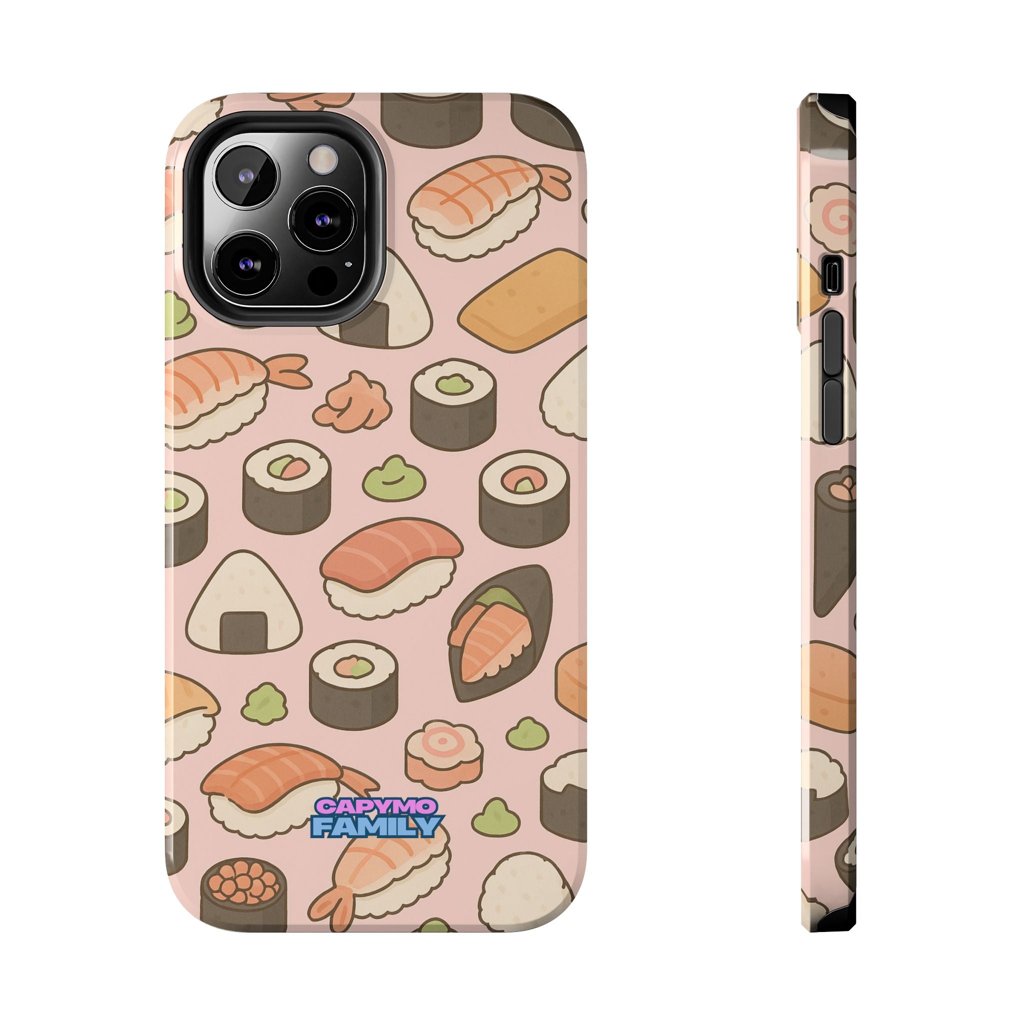 Capymo Family Kawaii Sushi Phone Case – Cute Sushi Pattern Phone Case