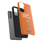 Capymo Family Ice Cream Cat Quote Phone Case – Cute Orange iPhone Cover with Motivational Saying