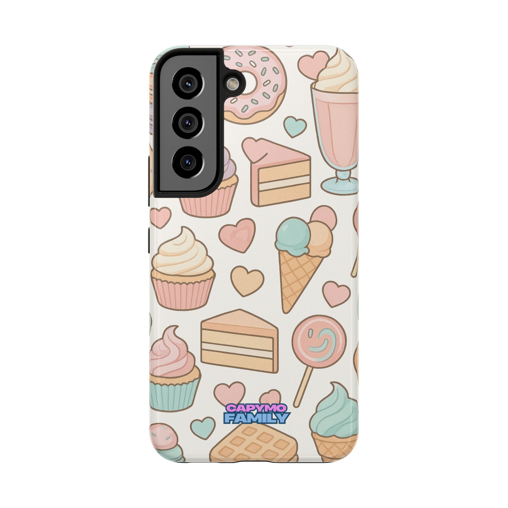 Capymo Family Kawaii Dessert Phone Case – “Sweet Tooth Collection” Ice Cream, Cake, and Candy Cute Pastel Design
