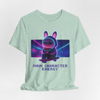 Capymo Family Kawaii Bunny Soft Cotton T-Shirt – "Main Character Energy" "Toto" The Bunny Cute Tee (Unisex)